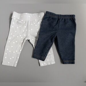 Two pairs of 0-3 month pants
